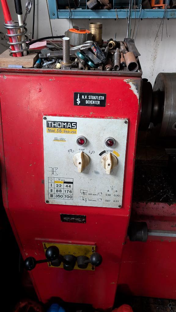 Thomas Draaibank Mod. 38, Doe-het-zelf en Verbouw, Draaibanken, Gebruikt, Metaaldraaibank, 500 tot 1000 mm, Ophalen
