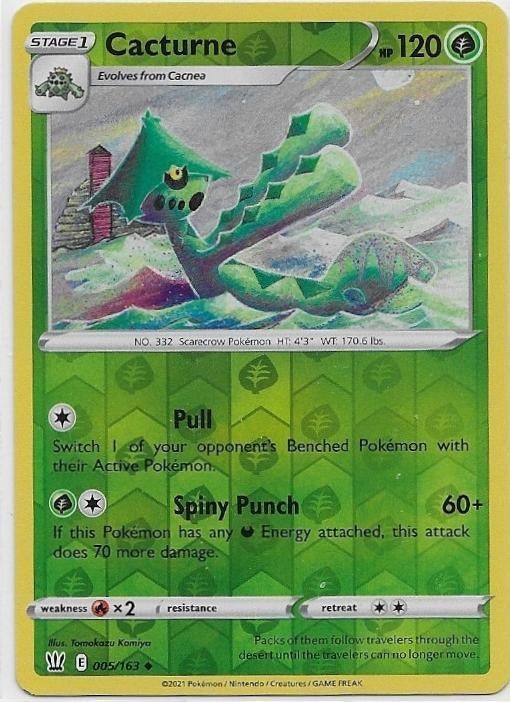 Battle Styles,  Cacturne [reverse] 5/163, Verzenden, Nieuw, Losse kaart