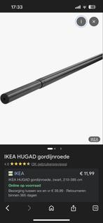 IKEA HUGAD Gordijnroede - Zwart, Ophalen, Zo goed als nieuw, Zwart, 200 cm of meer