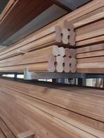 Mahonie trapleuning, sleutelgat profiel. Zie foto's!, Ophalen, Nieuw, Balk, Overige houtsoorten