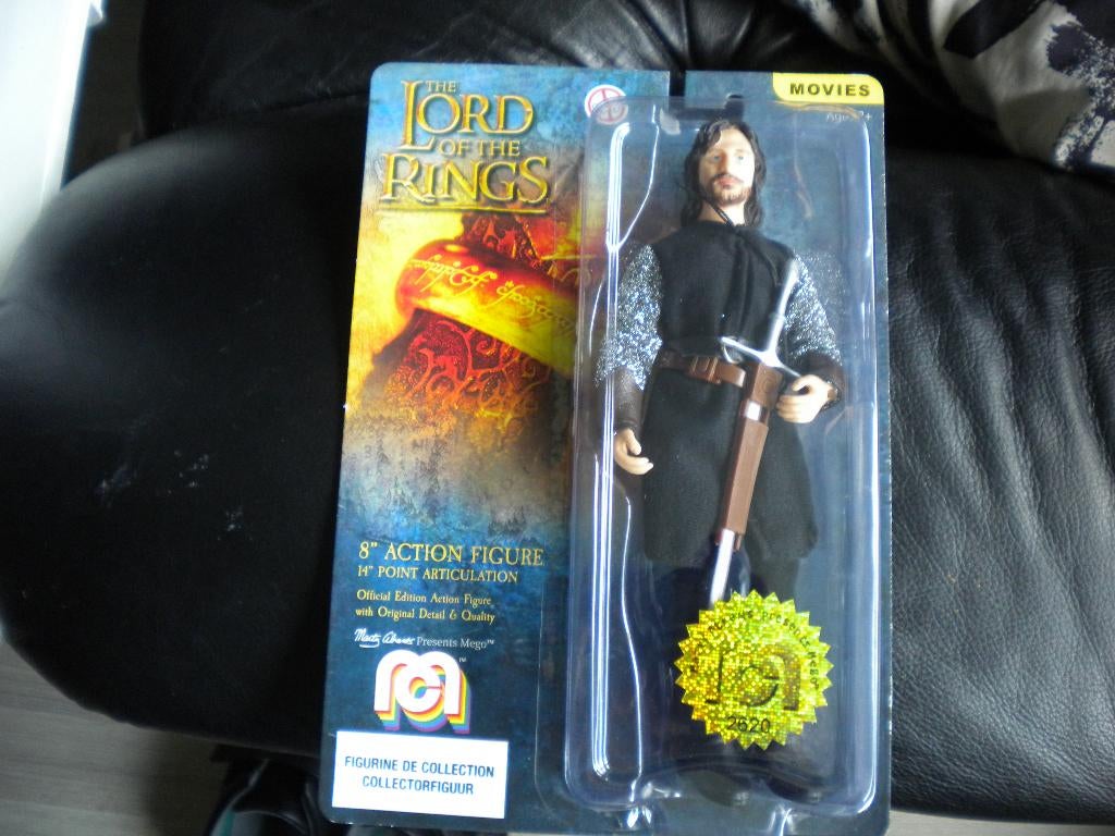 Lord of the rings figuur aragorn 8 " nieuw in verpakking, Ophalen of Verzenden, Nieuw