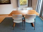 Te koop Ikea massief acacia houten eettafel met 4 stoelen, Huis en Inrichting, Tafels | Eettafels, Ophalen, Zo goed als nieuw