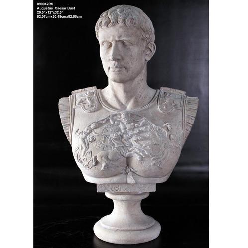 Augustus Caesar Bust 87 cm - caesar beeld, Verzamelen, Muziek, Artiesten en Beroemdheden, Nieuw, Ophalen