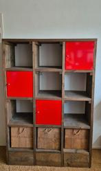 Steigerhouten vakkenkast, Ophalen, Zo goed als nieuw, 25 tot 50 cm, Minder dan 150 cm