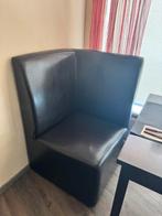1 persoons bank, leer, Huis en Inrichting, Fauteuils, Ophalen, Zo goed als nieuw, 75 tot 100 cm, Leer