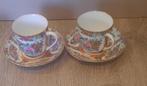 2 leuke  vintage Chineesche  kop met schotels, Huis en Inrichting, Keuken | Servies, Ophalen of Verzenden, Overige stijlen, Kop(pen) en/of Schotel(s)