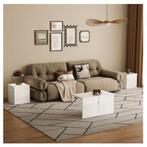 Nieuwe witte Salontafel - Vente-Unique, 81x81x40cm, Huis en Inrichting, Tafels | Salontafels, Ophalen, Nieuw, 50 tot 100 cm, Minder dan 50 cm