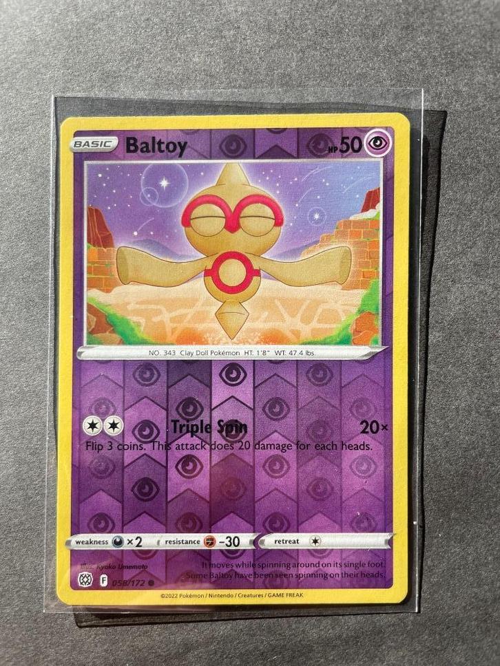 Pokemon Brilliant Stars Baltoy Reverse 058/172, Hobby en Vrije tijd, Verzamelkaartspellen | Pokémon, Nieuw, Losse kaart, Ophalen of Verzenden