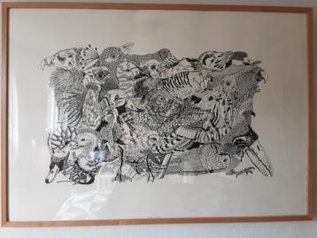 Screenprint Vogels  7 / 15   - Thijs Lansbergen Rotterdam beschikbaar voor biedingen