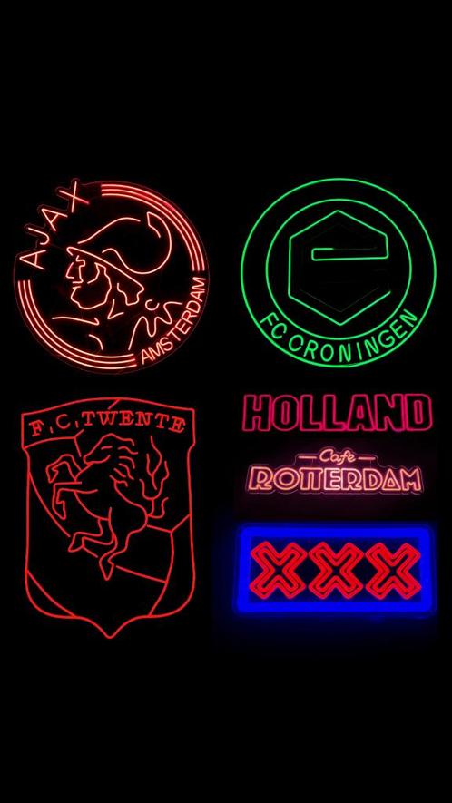 DIVERSE VOETBALCLUBS LED NEON SIGN, Verzamelen, Merken en Reclamevoorwerpen, Nieuw, Lichtbak of (neon) lamp, Ophalen of Verzenden