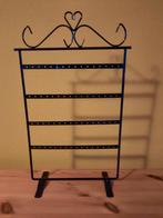 Sieradenrek met kaartjes - Zwart metaal, Ophalen of Verzenden, Nieuw, Zwart, Overige materialen