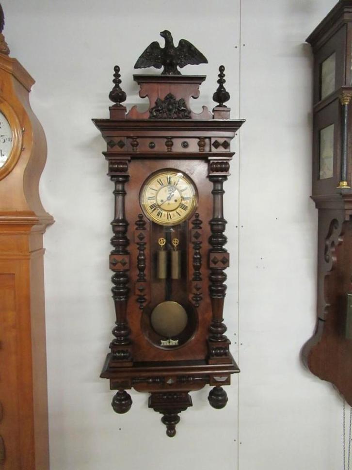 Oer 11354 ANTIEKE grote ACHT regulateur Gustav Becker, Antiek en Kunst, Antiek | Klokken, Ophalen