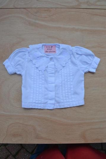 Mooi oud wit poppen bloesje uit de jaren ca. 1950-60 NR 1118 beschikbaar voor biedingen