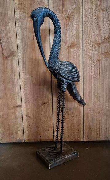 Z.GA.N Zeer mooie grote vogel, hout metaal 83 cm hoog  beschikbaar voor biedingen