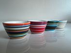 Set 4 Iittala Origo Eierdopjes Oranje Blauw Häberli Nieuwst, Overige typen, Ophalen of Verzenden, Zo goed als nieuw, Overige stijlen