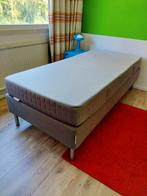 Nette één persoons  boxspring 90x200 donkergrijs/antraciet, Gebruikt, 90 cm, Eenpersoons, Ophalen of Verzenden