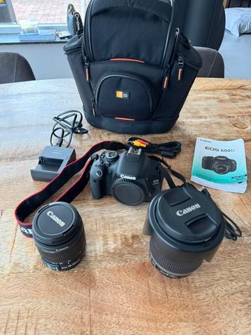 Canon Eos 600D met Canon 18-55 én 18-200mm lens incl. tas beschikbaar voor biedingen