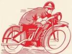 Zeefdruk Motorcoureur Motorsport TT Assen Rood., Ophalen of Verzenden, Zo goed als nieuw