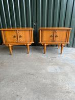 Vintage Mid Century Nachtkastjes, Gebruikt, 50 tot 75 cm, Minder dan 50 cm, Ophalen of Verzenden