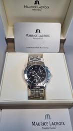Maurice Lacroix 42mm LC1048 Chronograph Quartz, Overige merken, Staal, Ophalen of Verzenden, Leer