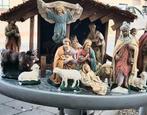 Antiek vintage Kerststal met figuren zie alle foto's, Antiek en Kunst, Ophalen of Verzenden
