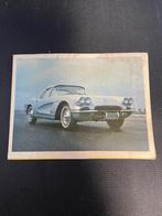Chevrolet Corvette 1962 Vintage collectors kaart, Verzenden, Gebruikt, Auto's