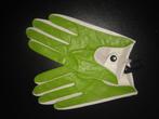 Nieuw! Sportieve groen-creme leren handschoentjes Snazzeys, Verzenden, Nieuw, Handschoenen