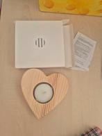 Houten hart kaarsenhouder - Nieuw in doos, Huis en Inrichting, Woonaccessoires | Kandelaars en Kaarsen, Nieuw, Ophalen of Verzenden