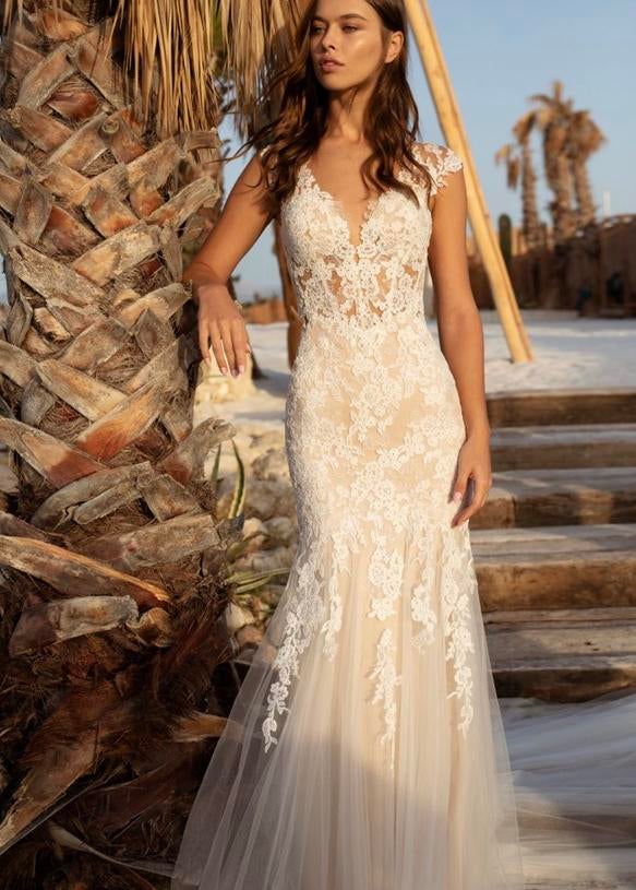 Soepel vallende boho trouwjurk., Kleding | Dames, Trouwkleding en Trouwaccessoires, Ophalen, Zo goed als nieuw, Wit, Trouwjurk