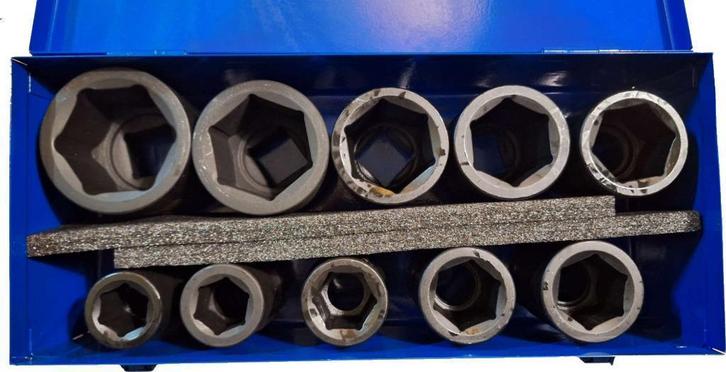 Krachtdoppen 1" - 10dlg. Groot – Nieuw, Auto diversen, Autogereedschap, Nieuw, Ophalen of Verzenden