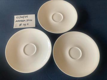 3 ARABIA 24H schotels/diameter 19.5 / roomkleur beschikbaar voor biedingen