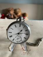 Zilveren Engels zakhorloge spoorwegen, origineel & goed, Antiek en Kunst, Ophalen of Verzenden