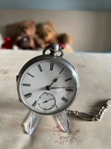 Zilveren Engels zakhorloge spoorwegen, origineel & goed beschikbaar voor biedingen