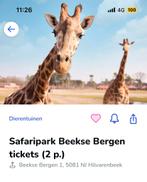 2 kaartjes voor Safaripark Beekse Bergen, Tickets en Kaartjes, Recreatie | Dierentuinen, Ticket of Toegangskaart, Twee personen