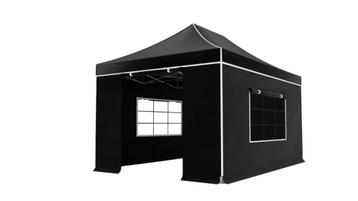 Pop-Up Vouwtent Verkoopstand Partytent Vouwtent Zwart 3x4.5m beschikbaar voor biedingen
