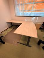 Ahrend Hoekbureau 200x250cm - Eiken Blad, Verstelbaar, Huis en Inrichting, Bureaus, Ophalen of Verzenden, In hoogte verstelbaar