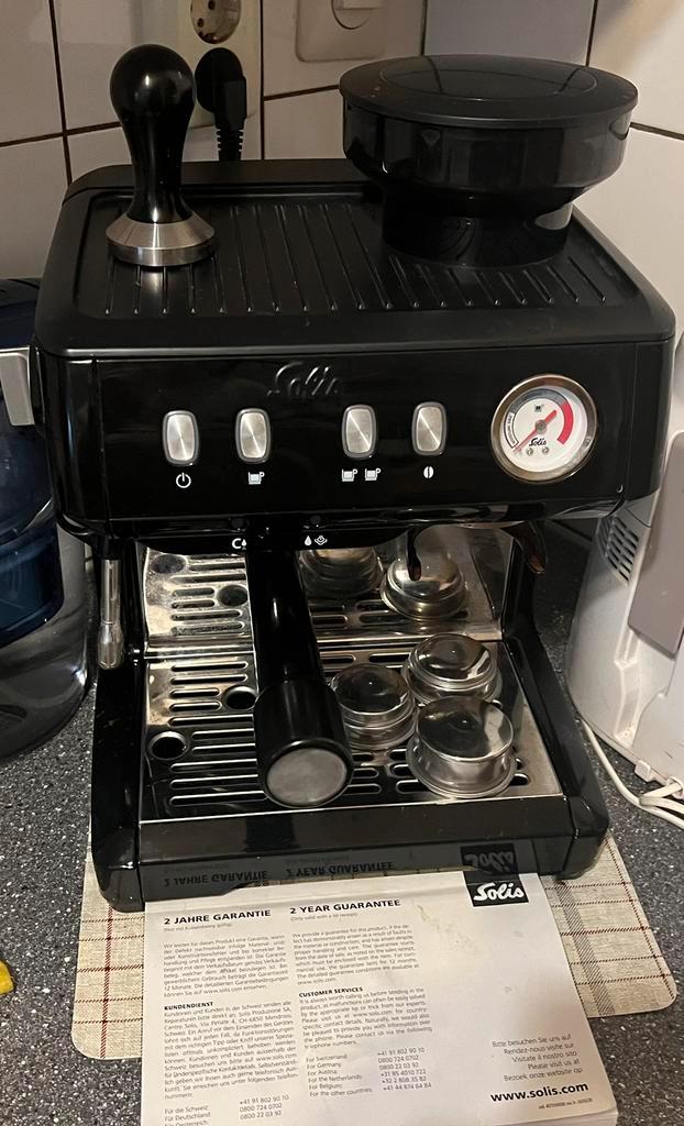 Solis espressomachine, Witgoed en Apparatuur, Koffiezetapparaten, Zo goed als nieuw, Gemalen koffie, Koffiebonen, Koffiepads en cups