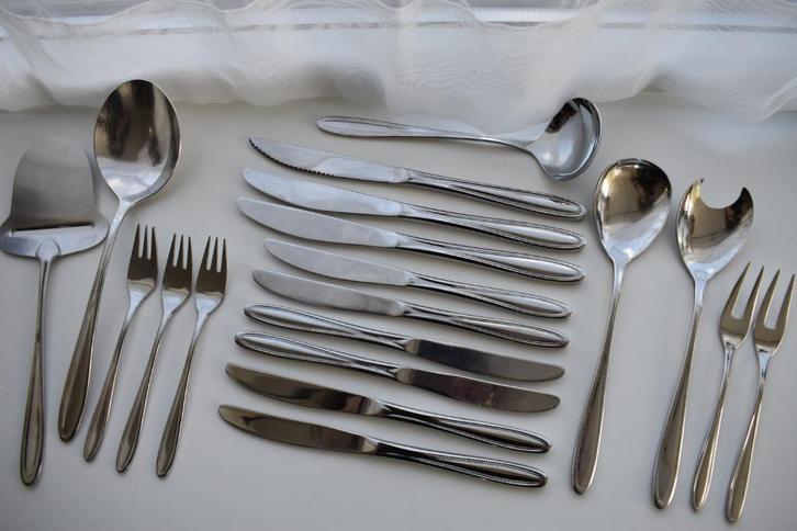 Gero Zilduro 780 Parelrand en Gero 100 zilvium 281 - Sheldon, Huis en Inrichting, Keuken | Servies, Gebruikt, Overige typen, Overige stijlen