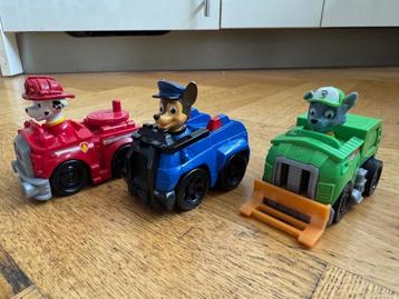 Paw Patrol pups met wagens beschikbaar voor biedingen