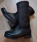 Zwart leren SHABBIES bont gevoerd maat 39, Hoge laarzen, SHABBIES, Verzenden, Zwart