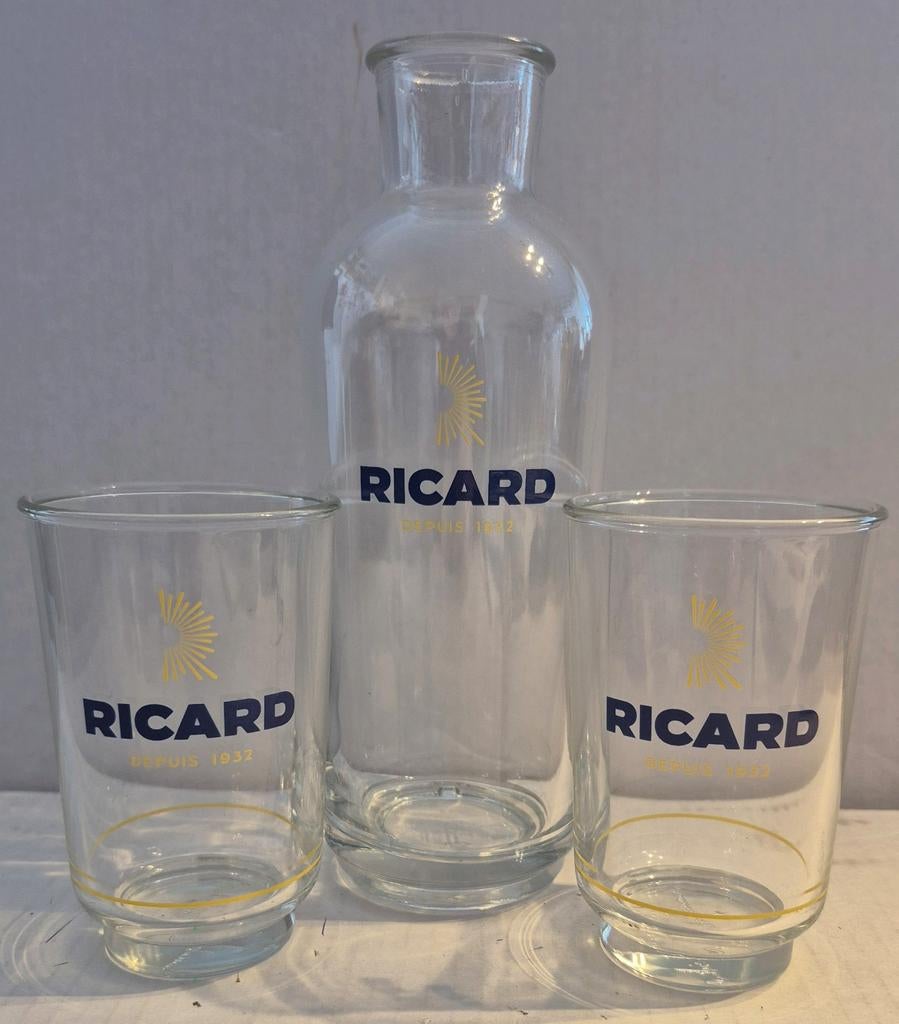 Ricard setje (G), Verzamelen, Ophalen of Verzenden, Borrel- of Shotglas