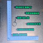Minecraft naam sleutelhanger incl ring, duurzaam vervaardigd, Verzamelen, Sleutelhangers, Ophalen of Verzenden, Nieuw