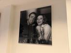 Zwart-wit portret van een lachend koppel, Ophalen of Verzenden