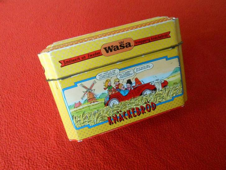 Jan Jans en de kinderen: blikje Wasa Knäckebröd, Verzamelen, Blikken, Gebruikt, Overige, Overige merken, Ophalen of Verzenden
