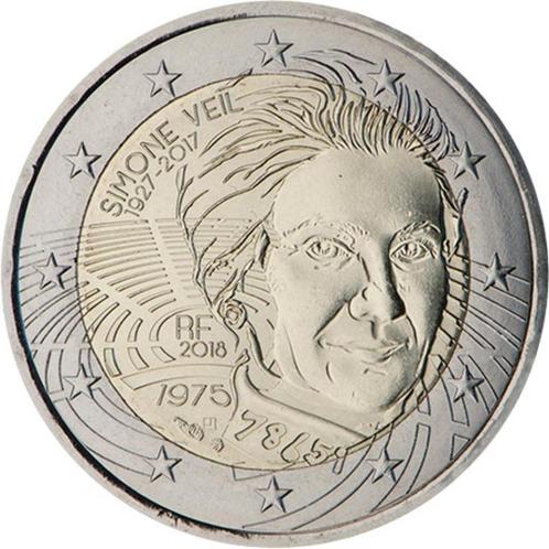 2 euro Frankrijk 2018 - Simone Veil (UNC), Postzegels en Munten, Munten | Europa | Euromunten, Losse munt, 2 euro, Frankrijk, Ophalen of Verzenden