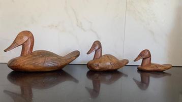 3 houten decoratie eenden voor  beschikbaar voor biedingen