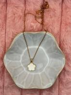 Ketting goudkleurige klaver / bloem, Ophalen of Verzenden, Nieuw, Goud, Overige materialen