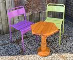 Vrolijke unieke bistro set terras set, Ophalen, Gebruikt