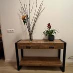Mooie sidetable Mangohout 1.20 cm, Huis en Inrichting, Tafels | Sidetables, Ophalen, 100 tot 150 cm, Zo goed als nieuw, Metaal