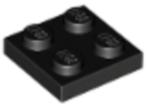 Lego Stenen 5x 2x2 Plaat Zwart 3022 (NIEUW), Ophalen of Verzenden, Nieuw, Losse stenen, Lego